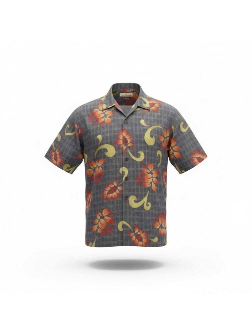 Tommy Bahama Mens Multicolor Silk Floral Hawaiian Shirt Casual Button-Down Sz M